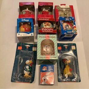 Disney and Rudolph Holiday Ornament Set This is a lot of Mix Disney Ornaments 10